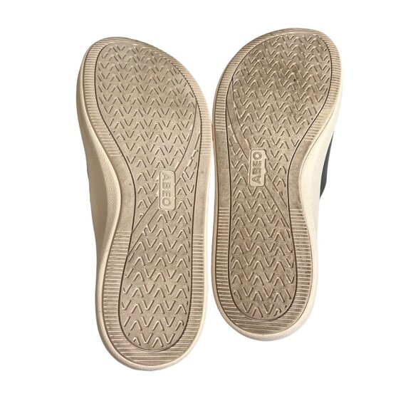 ABEO Paige Leather Slide Sandals Womens Size 10 Gray Slip-On Leather Upper - Picture 9 of 10